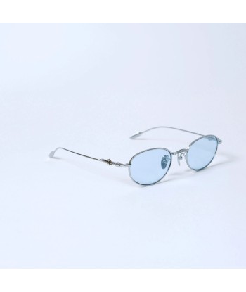 Ice blue oval sunglasses