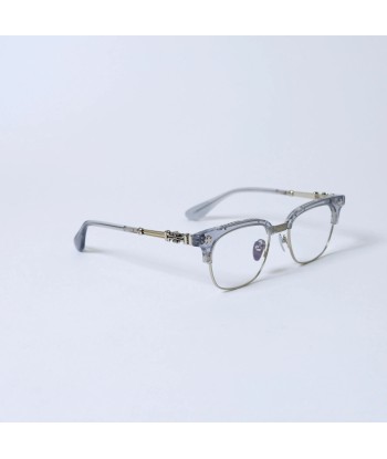 Smoky gray browline glasses