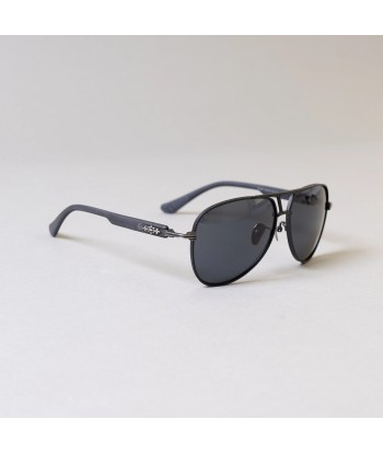Matte black aviator sunglasses