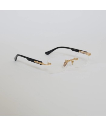 Gold-rimless glasses