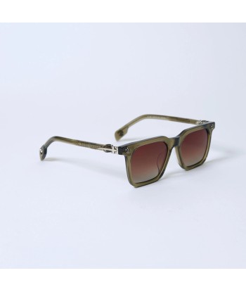 Olive green square sunglasses